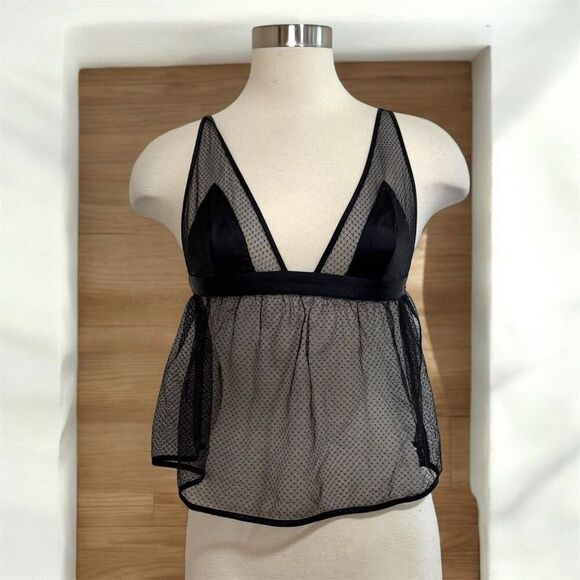 Victorias Secret Lace Lingere Mesh Bralette Cami Camisole Tank Top Small - Picture 1 of 6